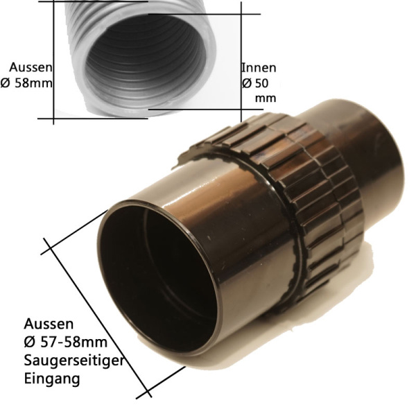 Nilfisk Muffe Ø50/50mm – kesselseitig, System Ø50
