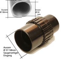 Muffe Ø 50/50 mm - kesselseitig Saugsystem 50mm