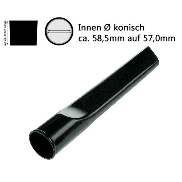 Nilfisk Fugendüse Ø50 x 370mm PE (abriebfest) - für Nass-/Trockensauger / SB-Stationen