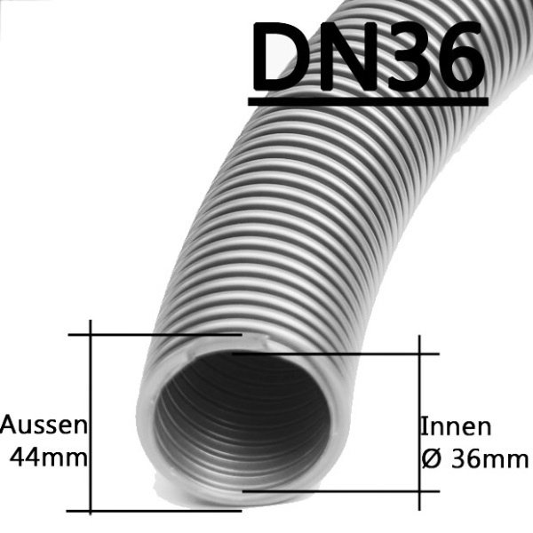 Nilfisk Saugschlauch Ø 36 mm , Meterware silber