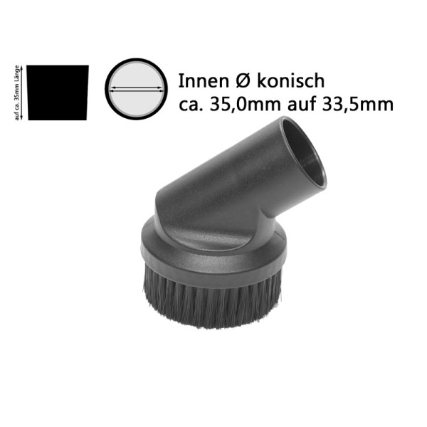 Nilfisk Saugpinsel, rund, schwarz, Ø 36 mm
